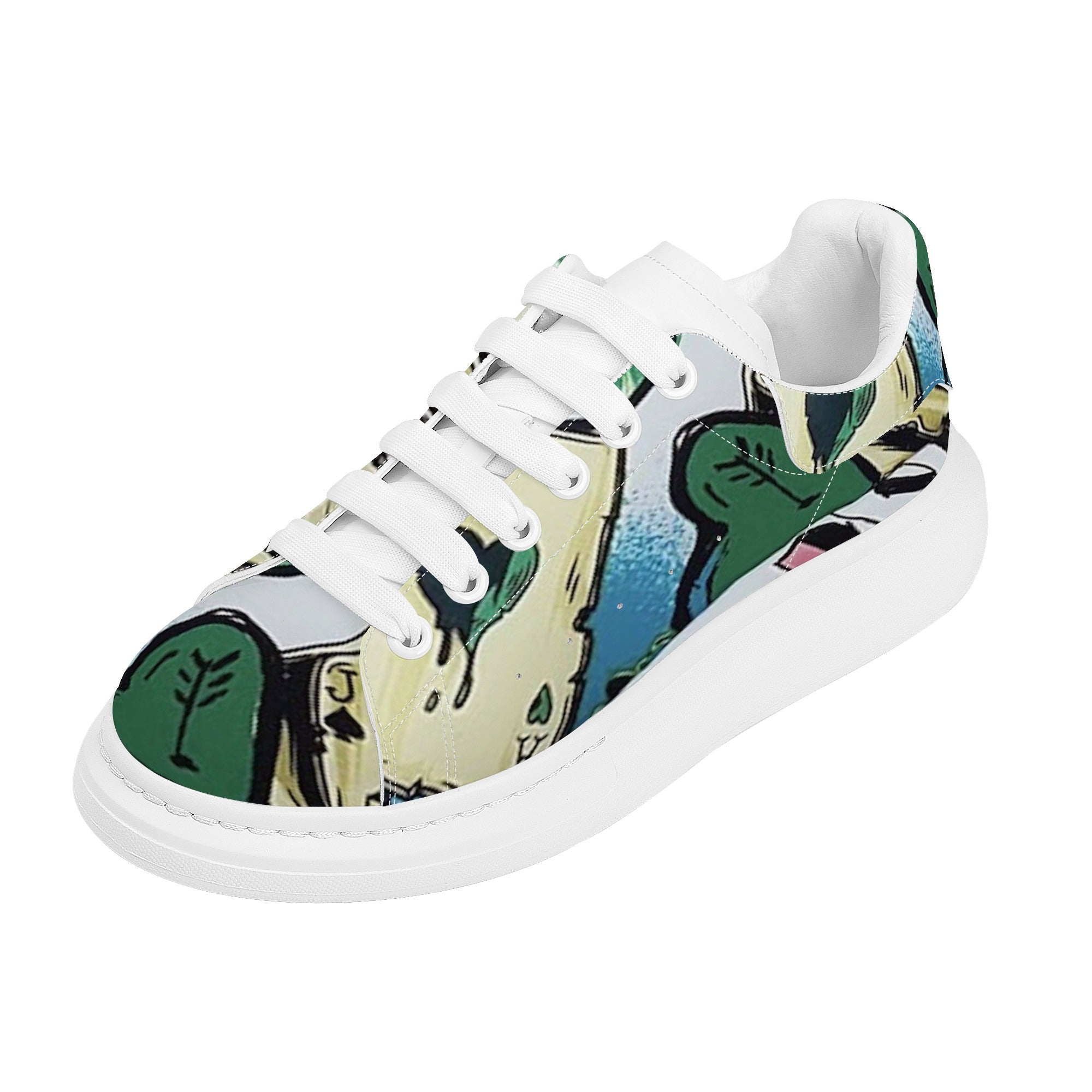 FZ Men's White Tongue Chunky Shoes - FZwear