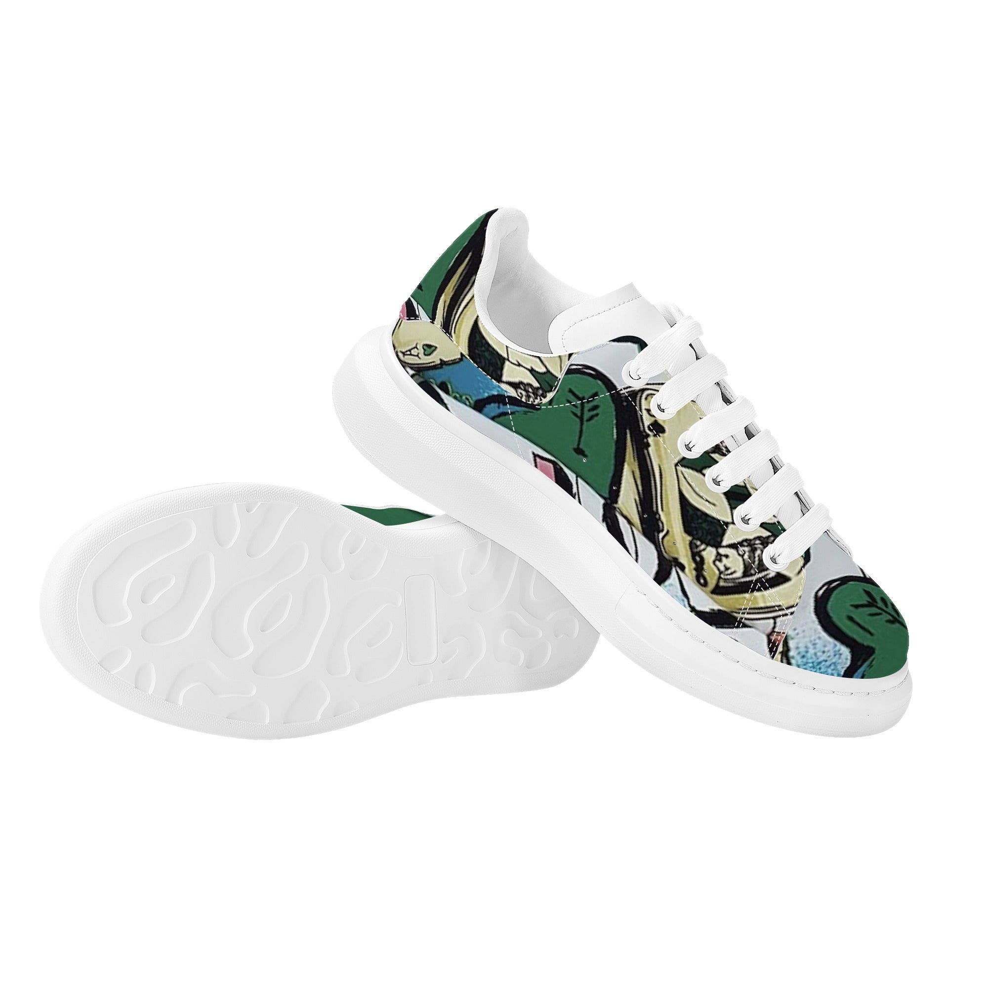 FZ Men's White Tongue Chunky Shoes - FZwear