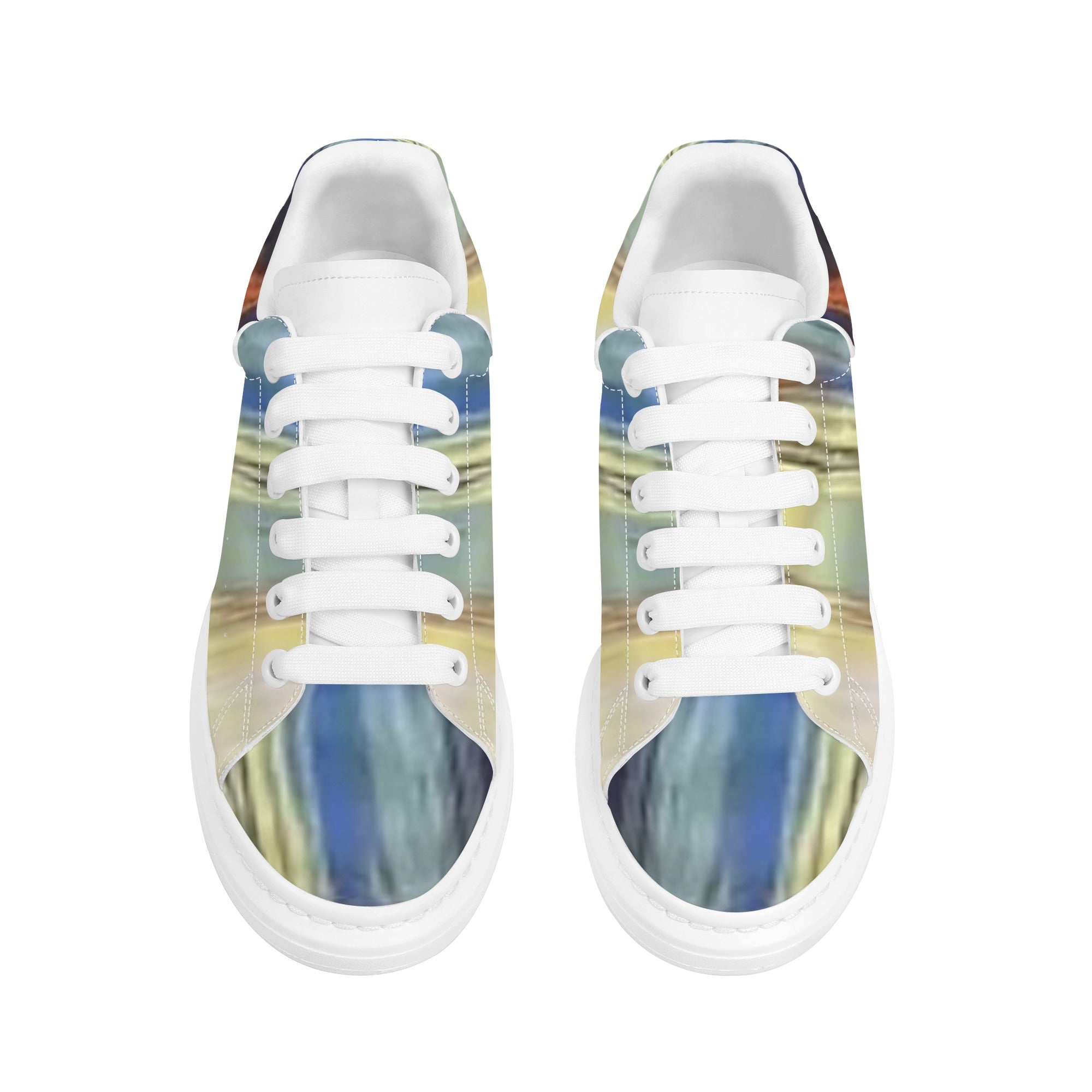 FZ Women's White Tongue Low Top Chunky Shoes - FZwear