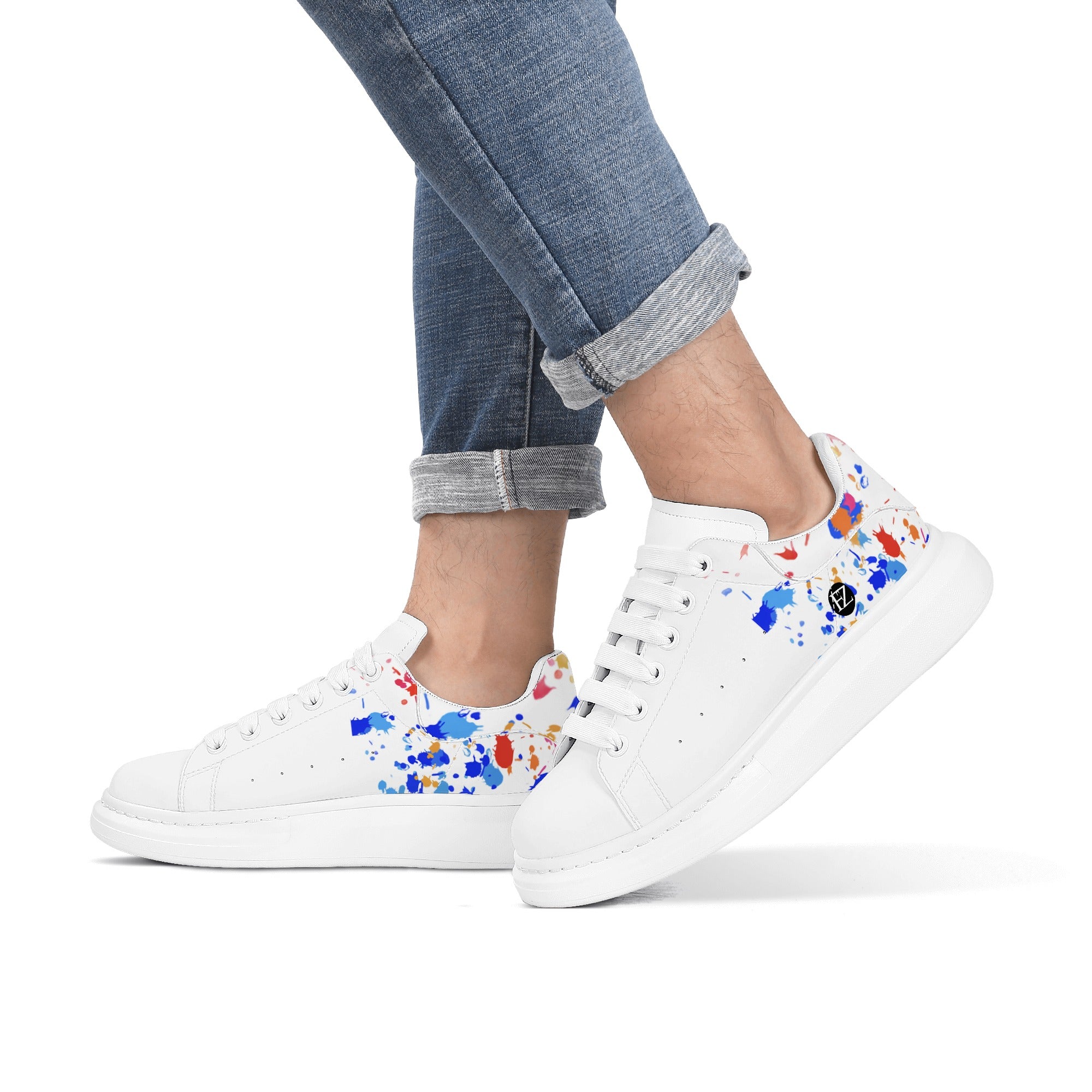 FZ Mens White Tongue Chunky Shoes - FZwear