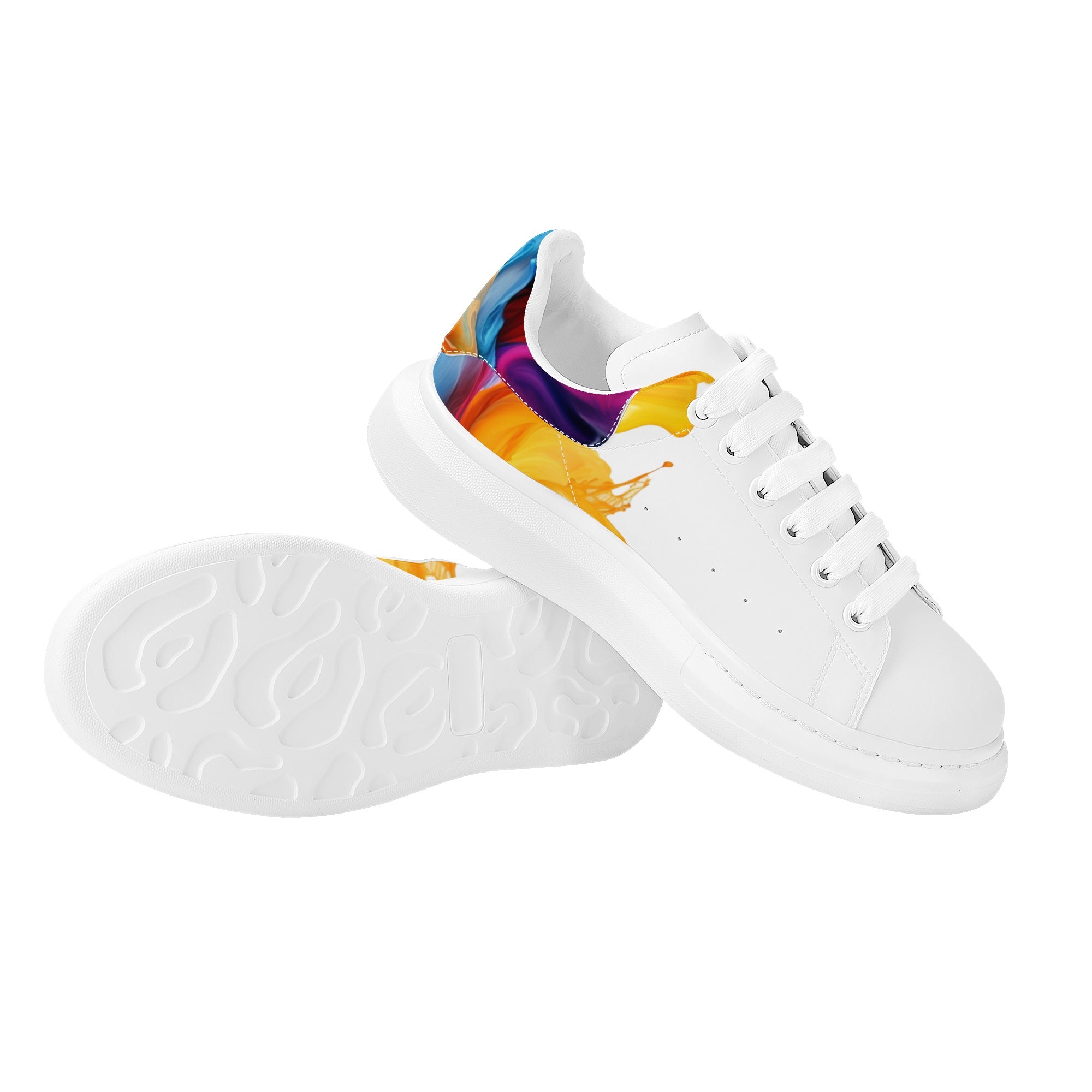 FZ Men's White Tongue Chunky Shoes - FZwear