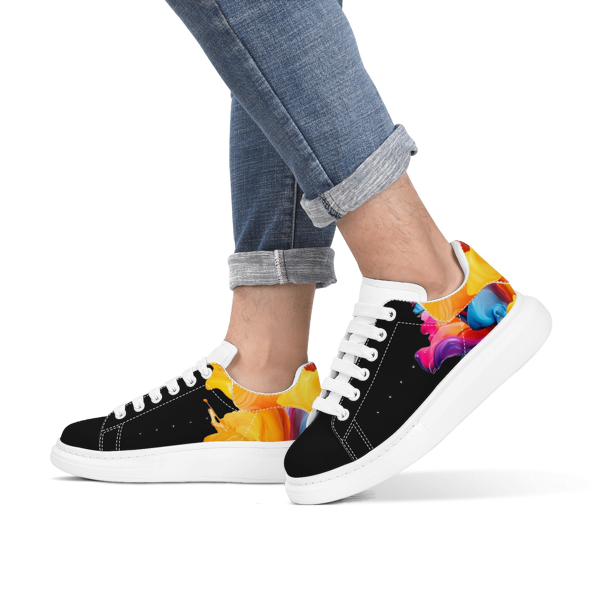 FZ Mens White Tongue Chunky Shoes - FZwear