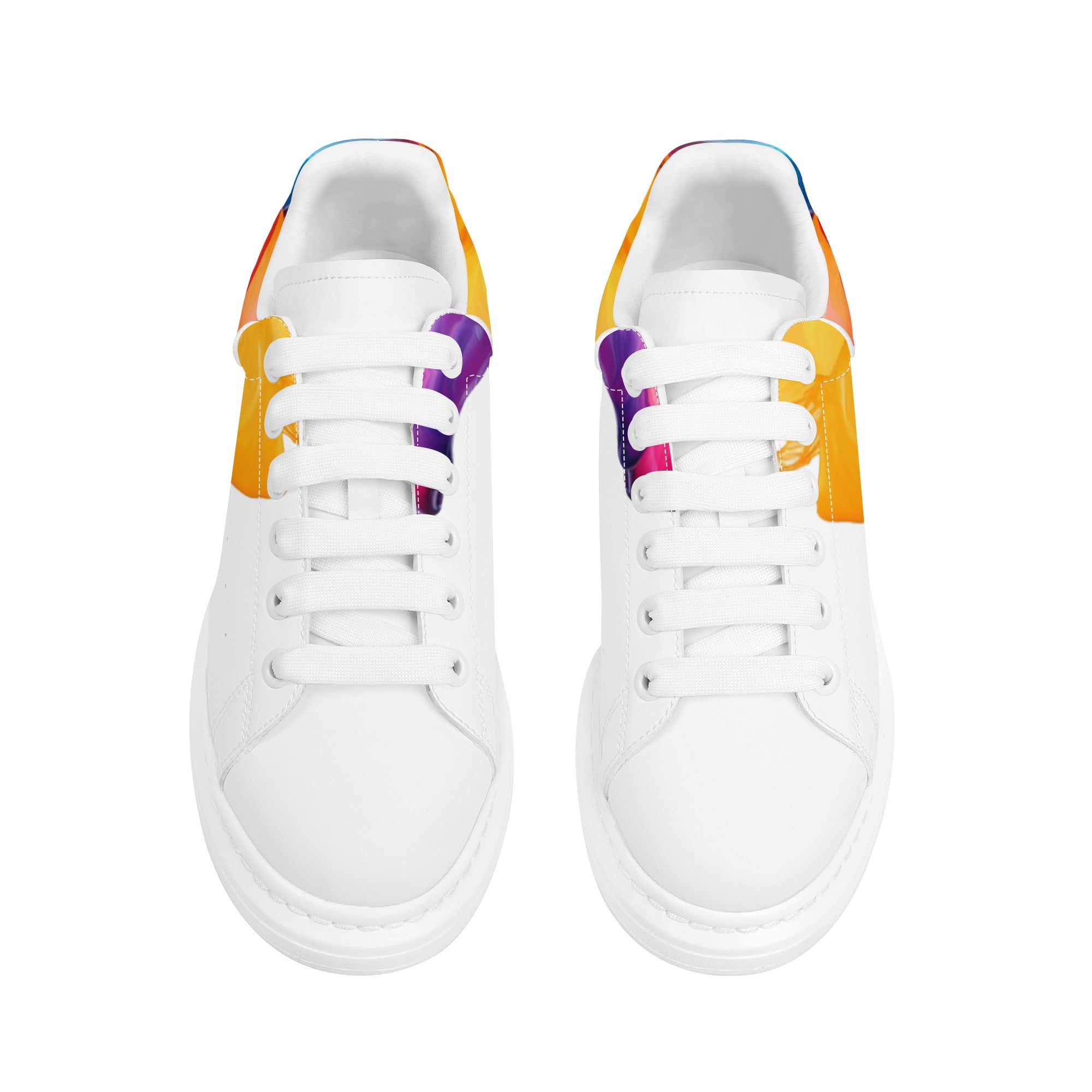 FZ Women's White Tongue Low Top Chunky Shoes - FZwear