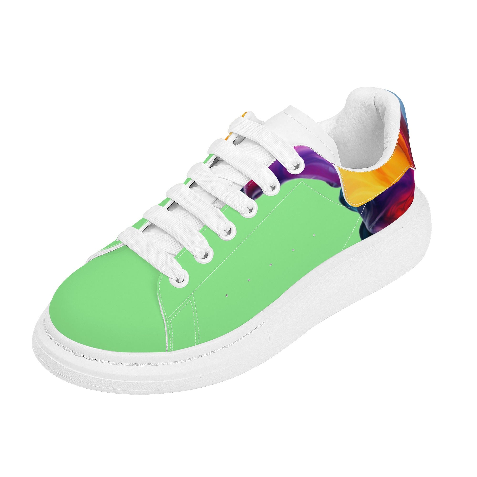 FZ Women's White Tongue Low Top Chunky Shoes - FZwear