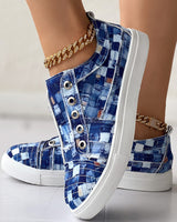 FZ Women's Denim Look Print Sneakers - FZwear