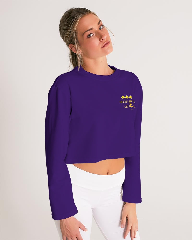 purple flite reloaded women's cropped sweatshirt