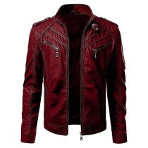 FZ Men's ""Zephyr"" Chaqueta de motociclista de cuero sintético"