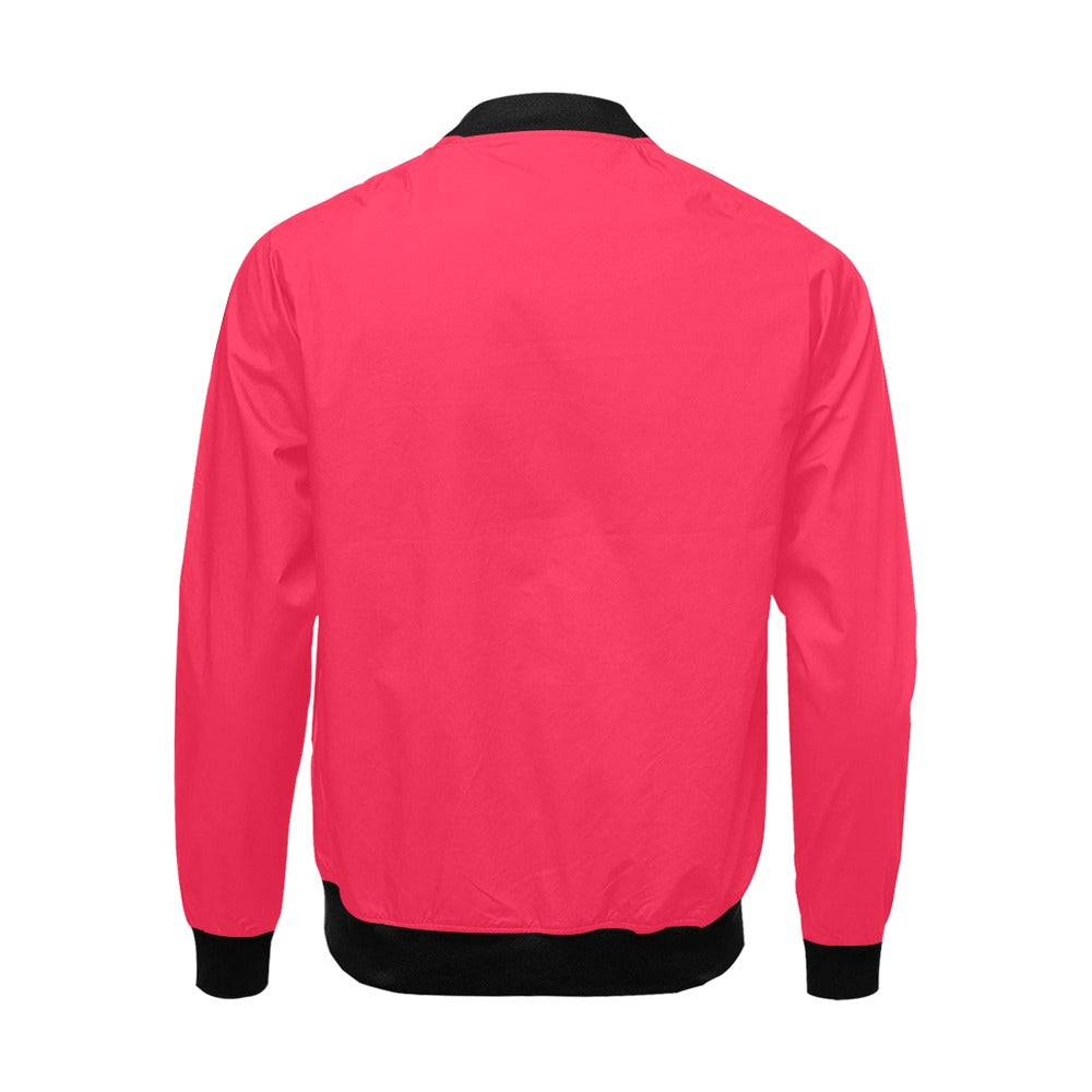 fz men's designer jacket- fuchsia men's all over print casual jacket (model h19)