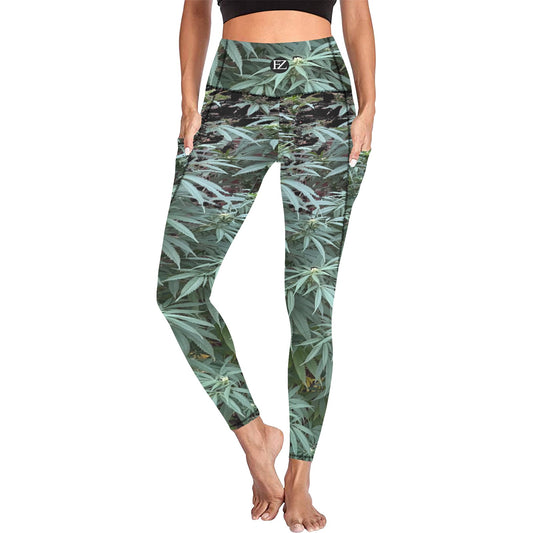 fz women's leggings 6 all over print high waist leggings with pockets (modell56)