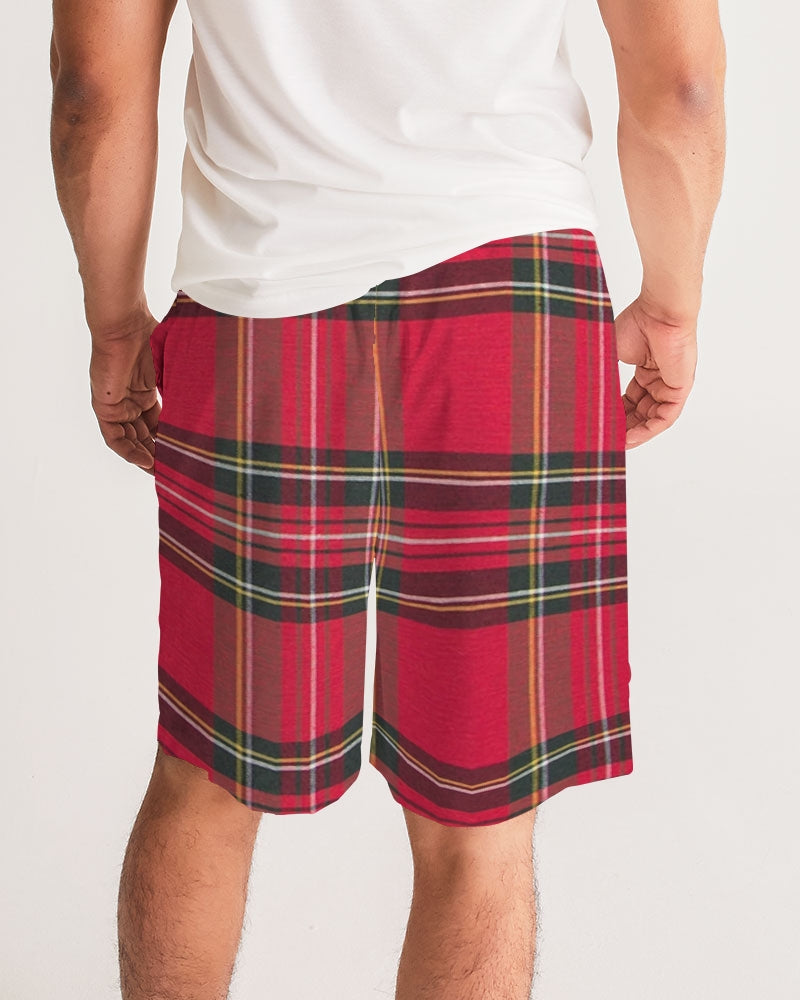 fz plaid too men's jogger shorts