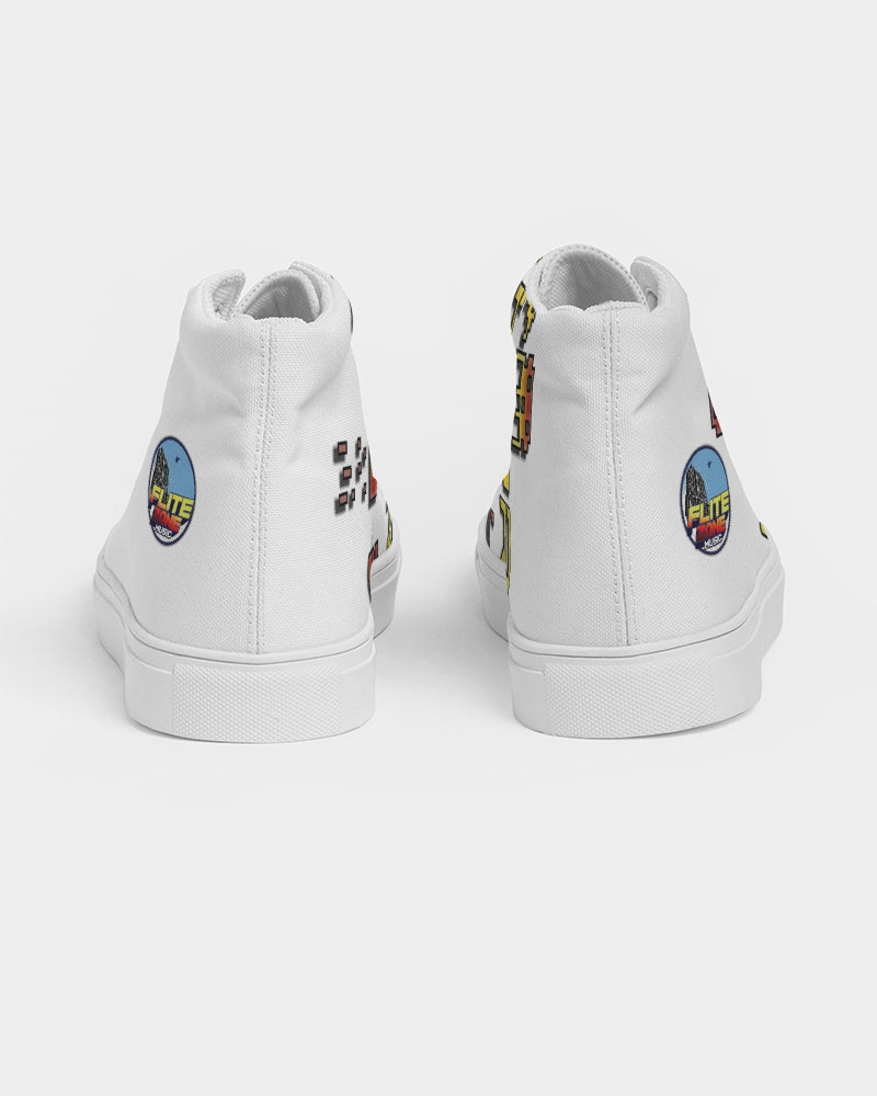 white zone men's hightop canvas shoe