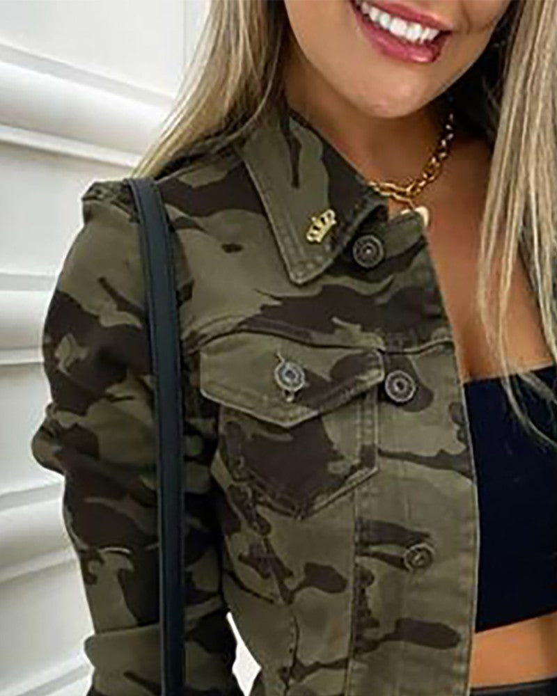 FZ Women's Camouflage Print Design Jacket - FZwear