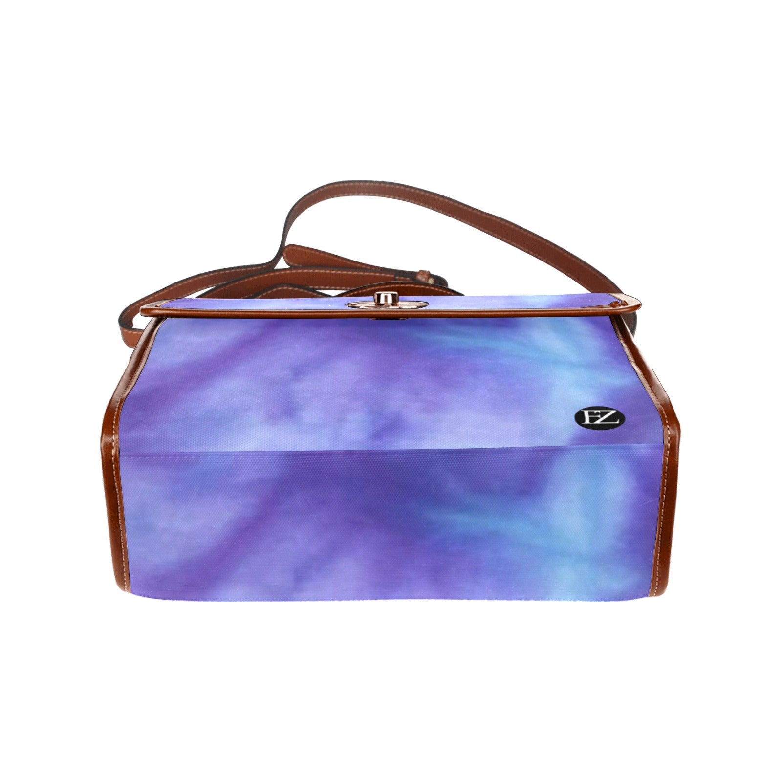 fz original handbag  - dye all over print waterproof canvas bag(model1641)(brown strap)