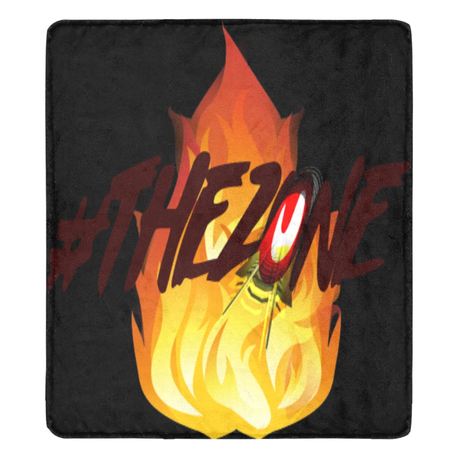 fz blanket zone (xl) one size / fz blanket - zone black ultra-soft micro fleece blanket 70"x80"