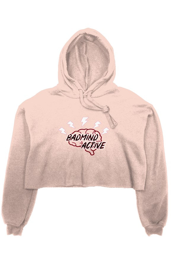 fz white mind women's crop fleece hoodie suit