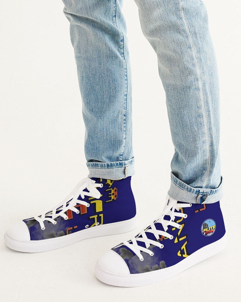 blue sea men's hightop canvas shoe