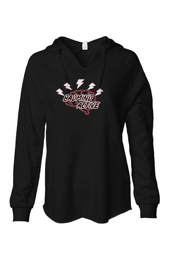 fz white mind women's lightweight  wash hooded sweatshirt suit