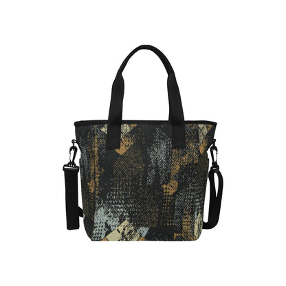 fz lunch bag - abstract insulated lunch tote bag with shoulder strap (model1724)