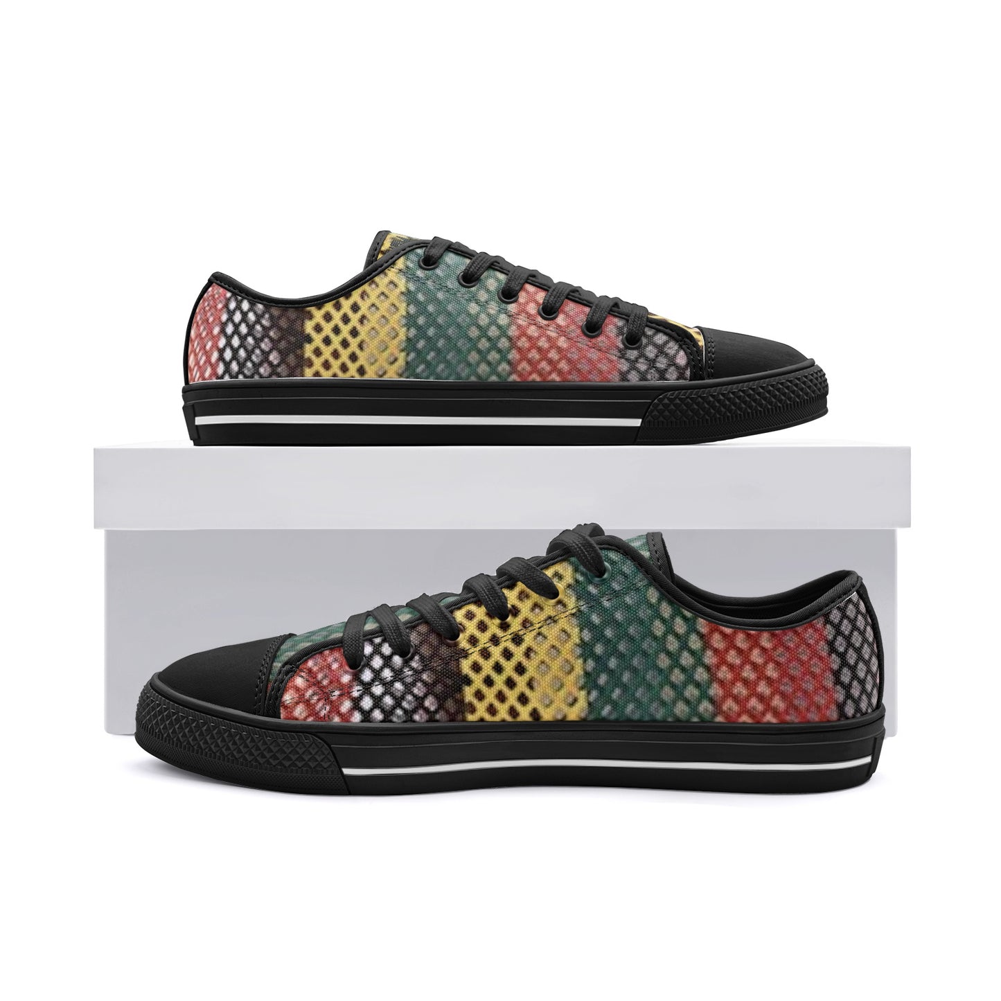 FZ Unisex Rasta Low Top Canvas Shoes