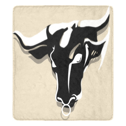 fz blanket bull (xl) one size / fz blanket - beige ultra-soft micro fleece blanket 70"x80"