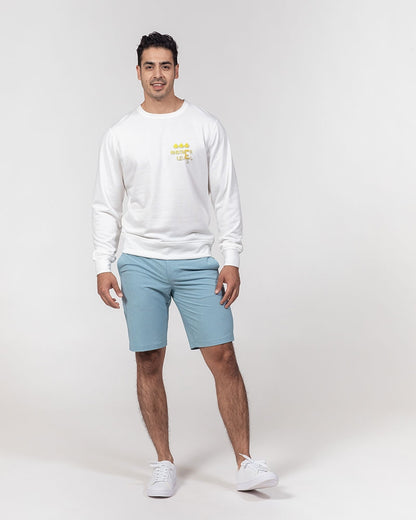 white zone men's classic french terry crewneck pullover