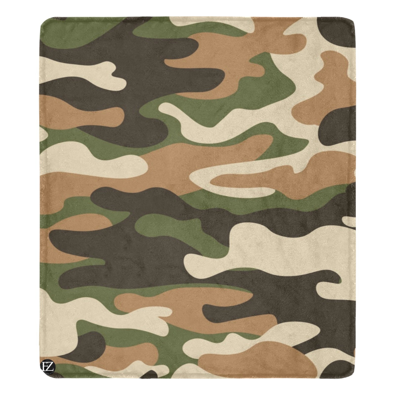 fz army tye blanket ultra-soft micro fleece blanket 70"x80"