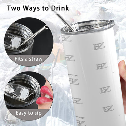 fz cold cup 20oz tall skinny tumbler with lid and straw