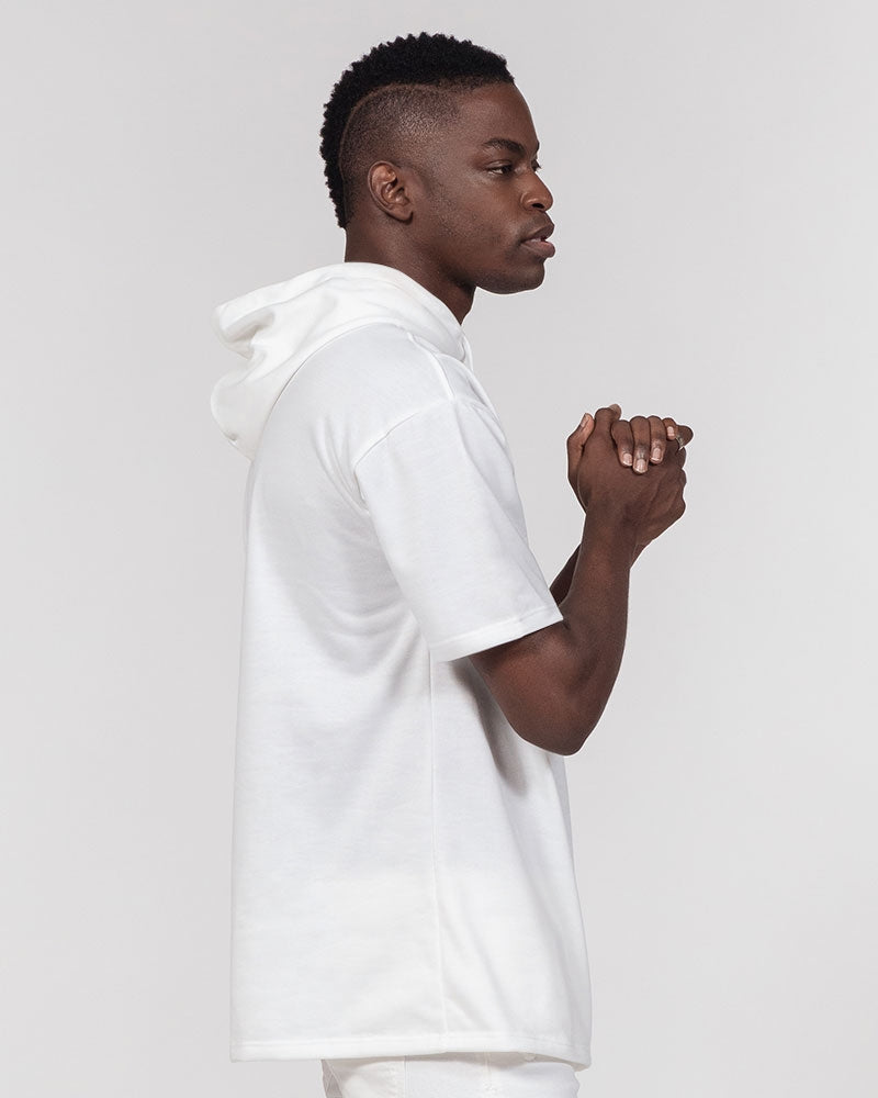 white zone men's premium heavyweight short sleeve hoodie