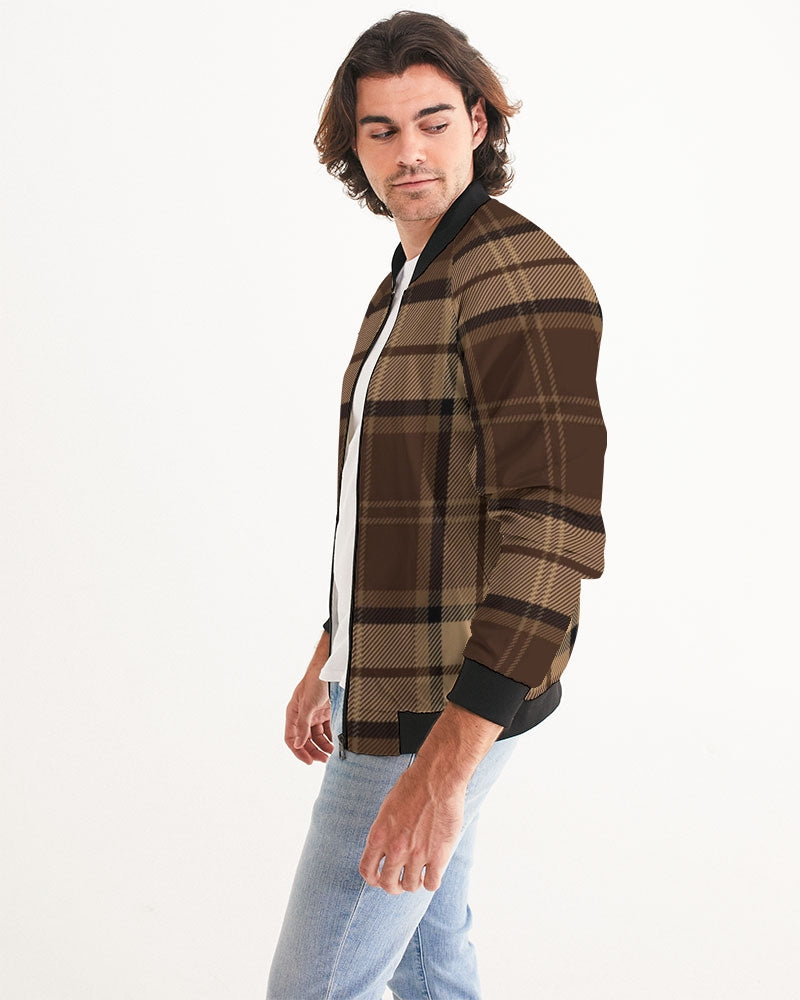 fz plaid men's bomber jacket