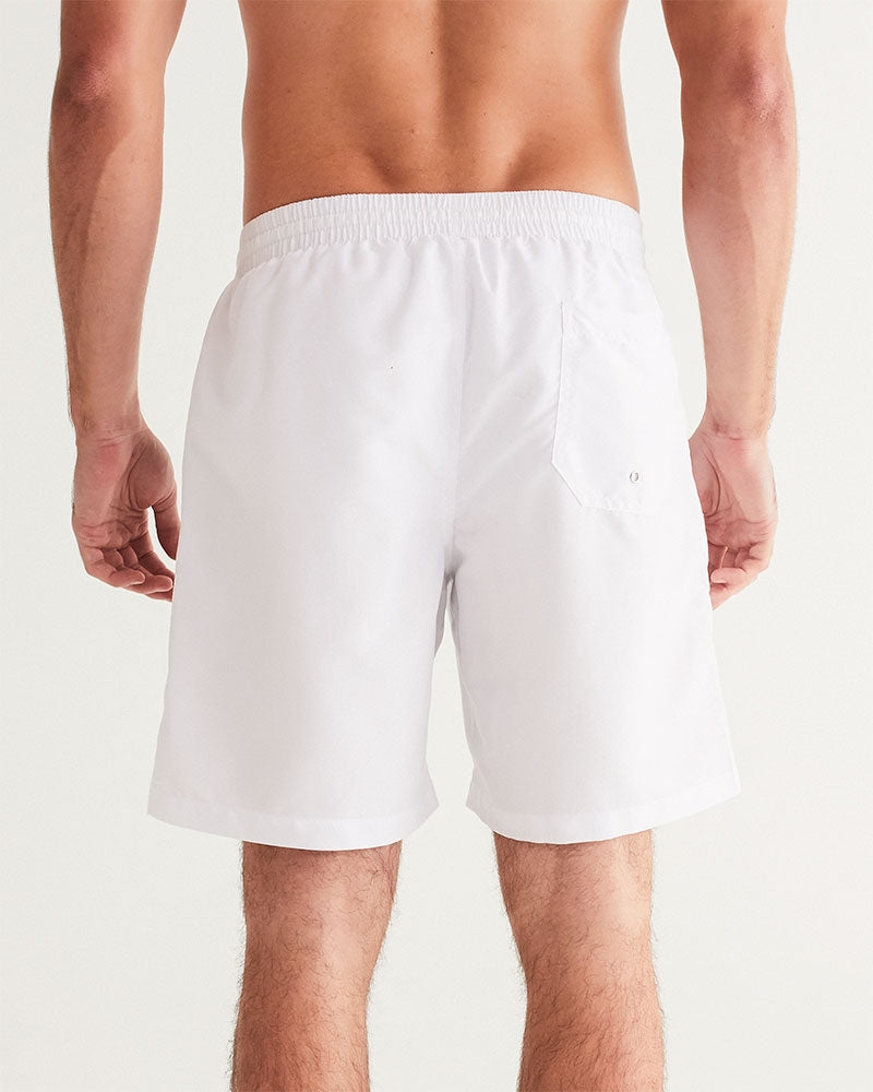 the white  bull men's swim trunk