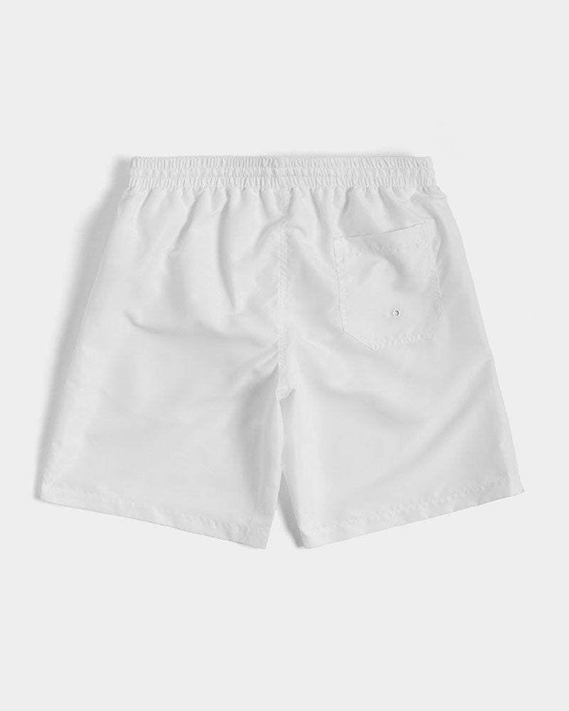 the white  bull men's swim trunk