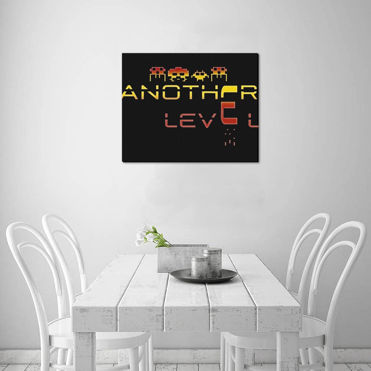 fz design collection one size / fz another level - red framed canvas print 20"x16" (made in usa)
