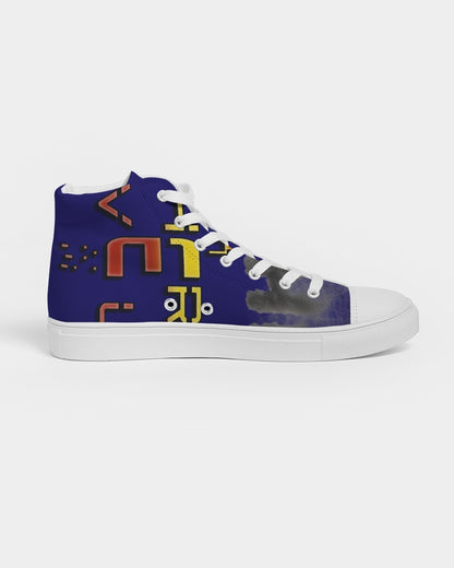 blue sea men's hightop canvas shoe