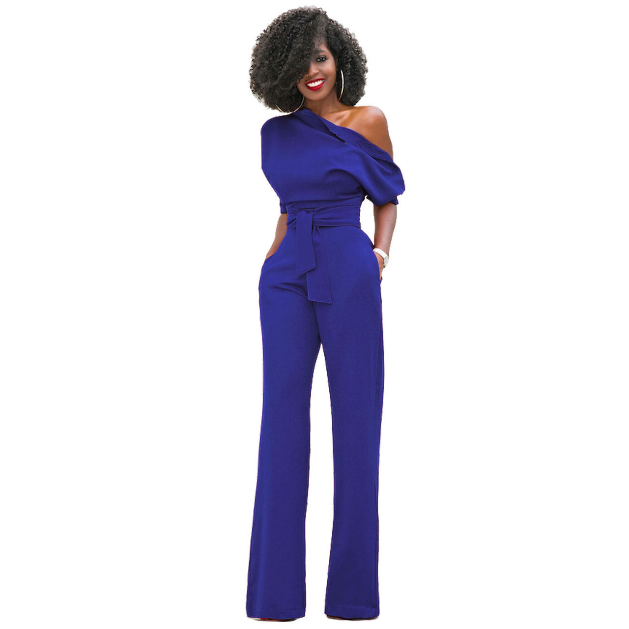 FZ Women's Diagonal One Piece Wide Leg Jumpsuit - FZwear