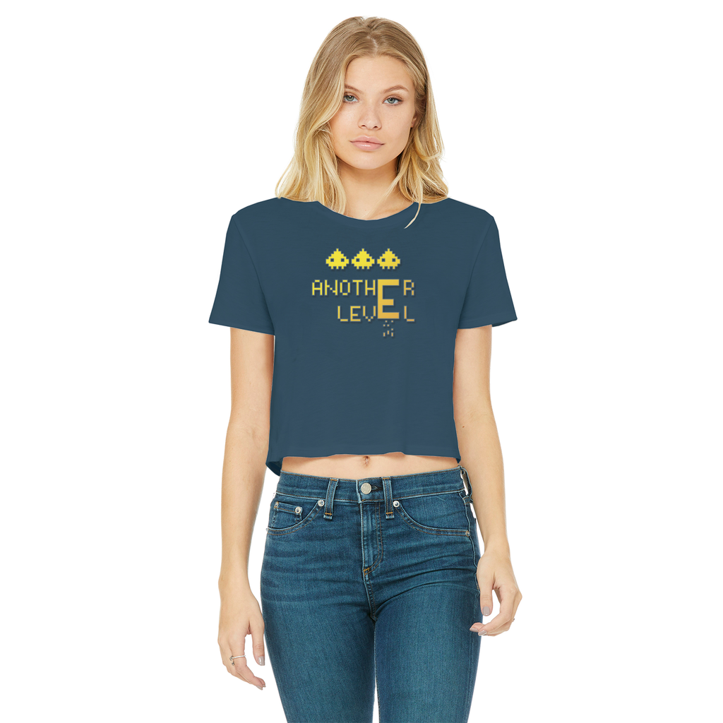 fz women's cropped raw edge tee