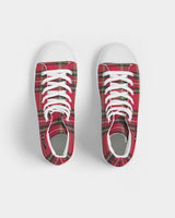 fz plaid too men's hightop canvas shoe