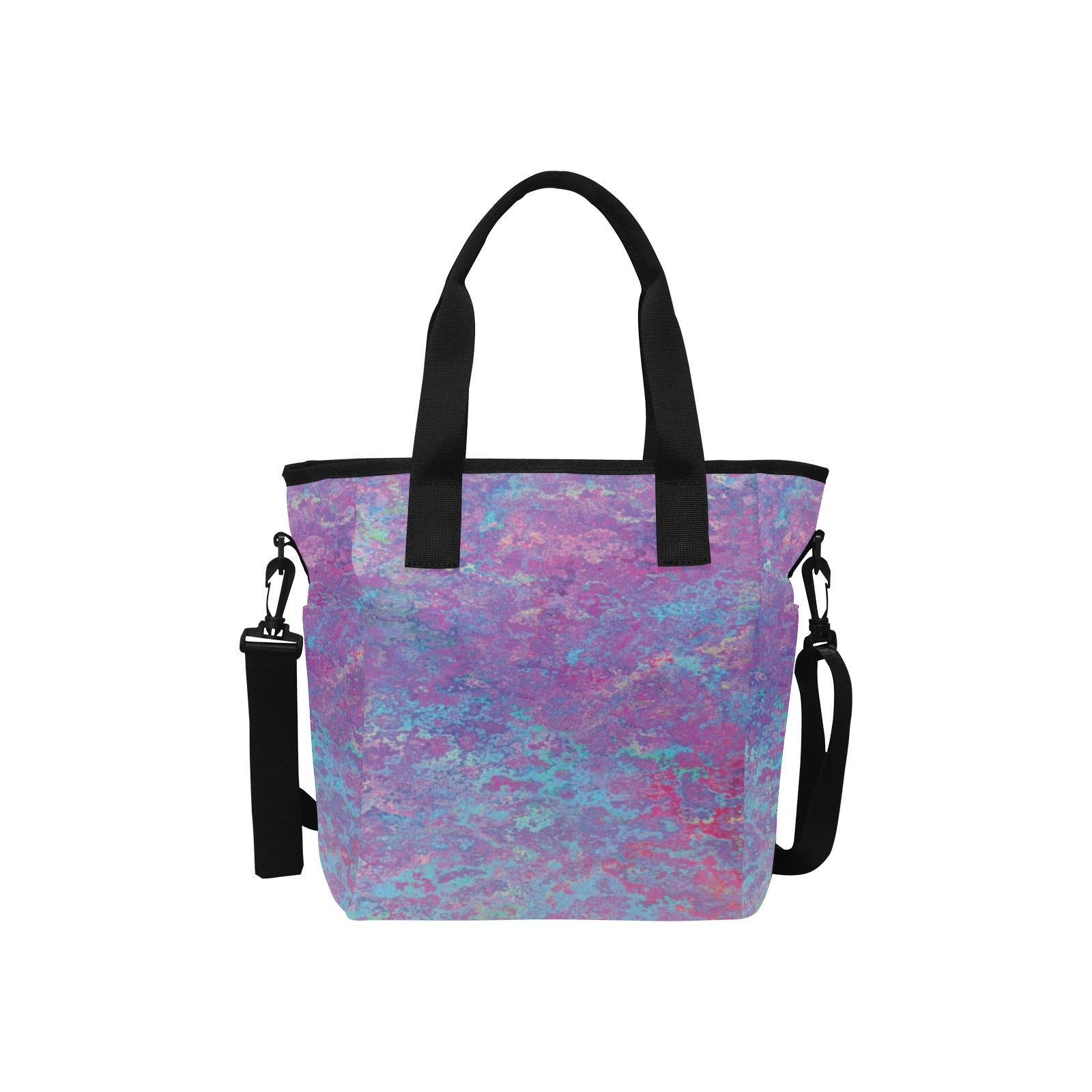 fz lunch bag - abstract 3 insulated lunch tote bag with shoulder strap (model1724)
