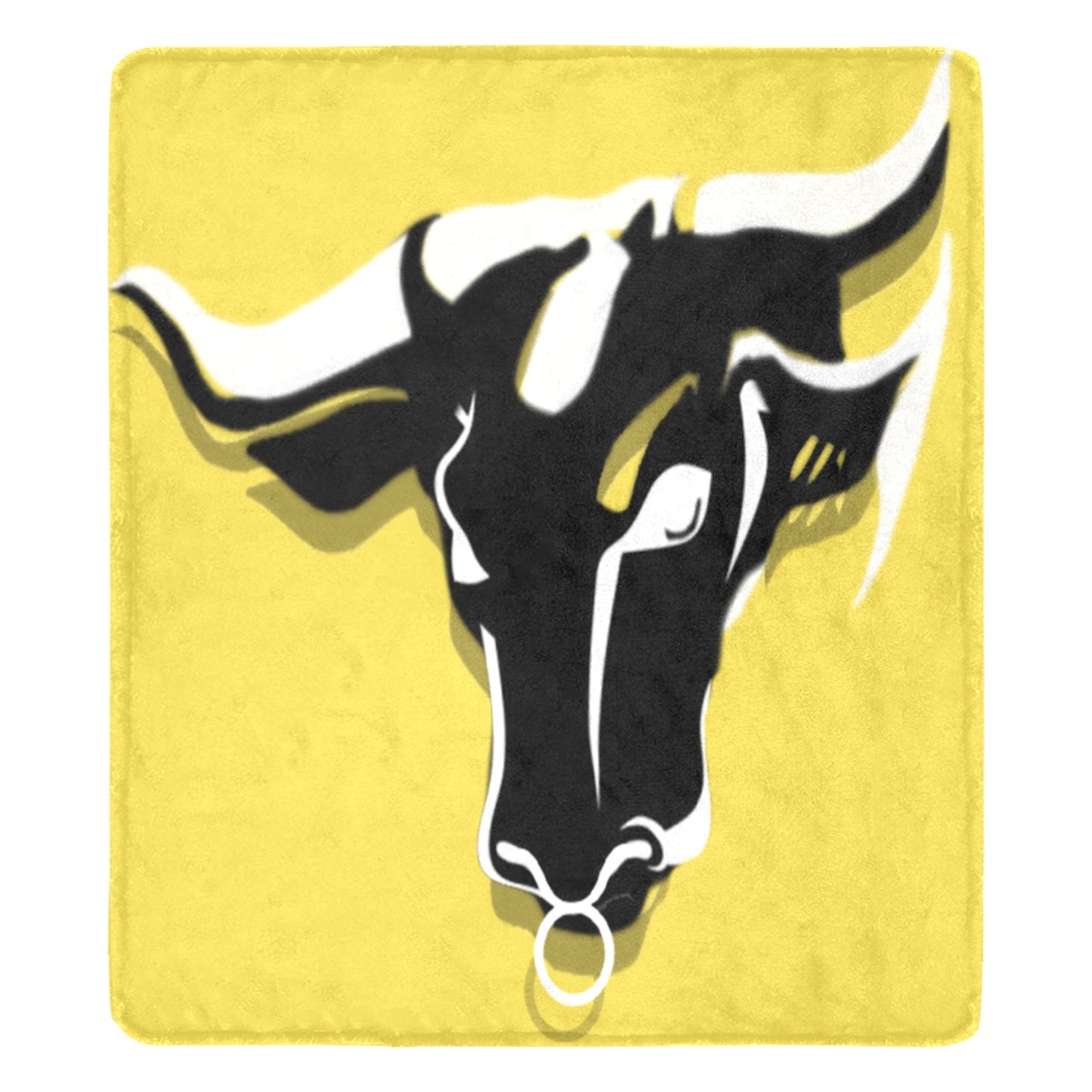 fz blanket bull (xl) one size / fz blanket - yellow ultra-soft micro fleece blanket 70"x80"