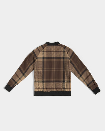 fz plaid women's bomber jacket