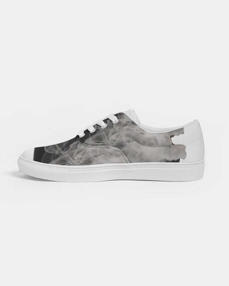 clean stamp women's lace up canvas shoe