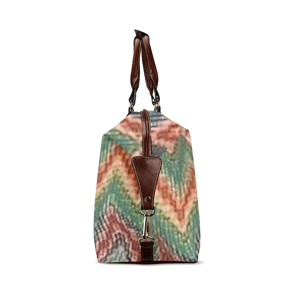fz wave print travel bag flight bag(model 1643)