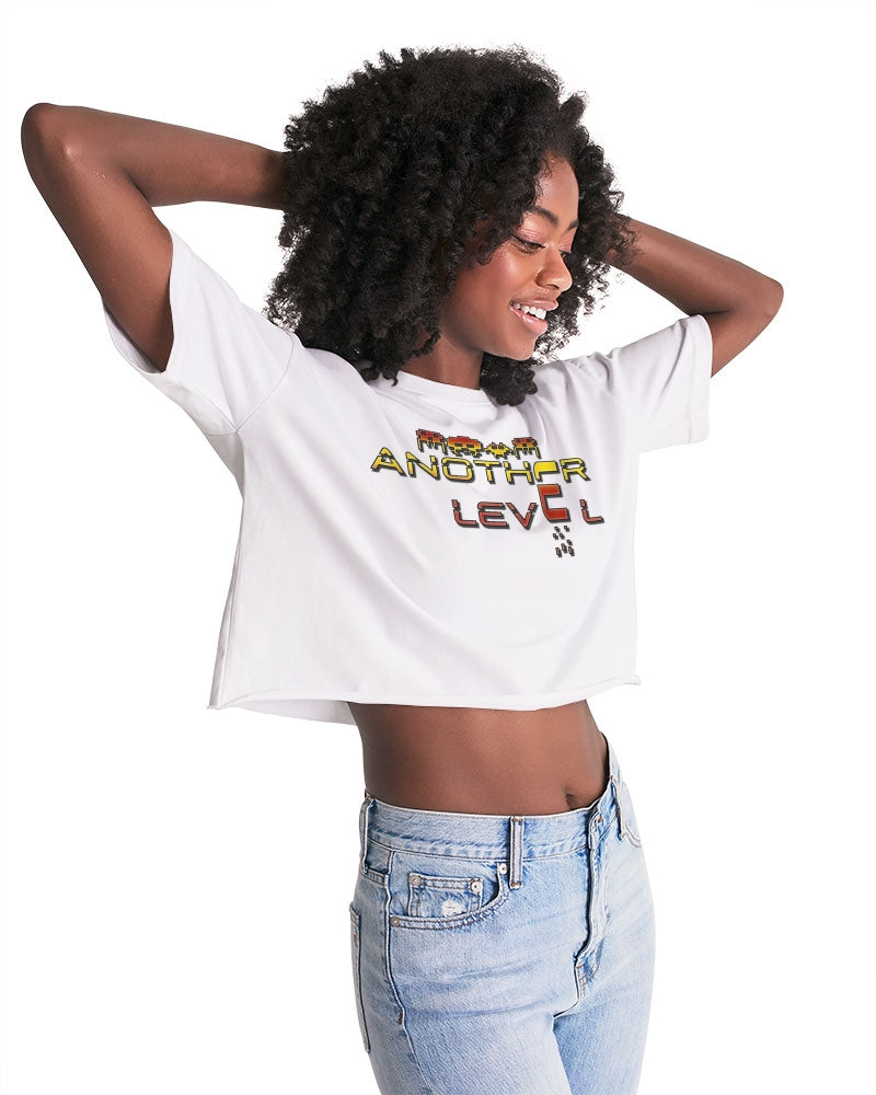 white zone women's lounge cropped tee