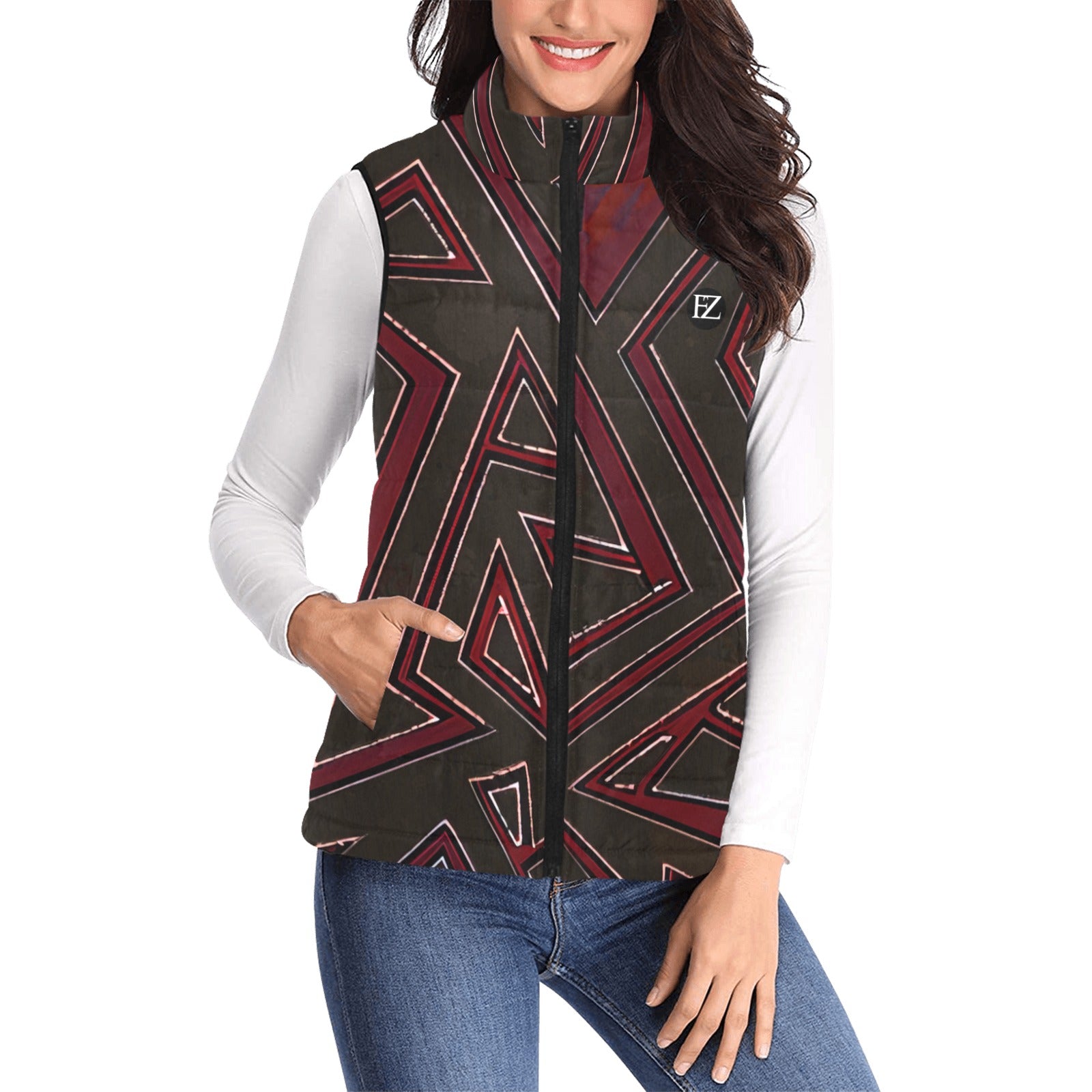 FZ  Women's African Print Puff Jacket 2 - FZwear