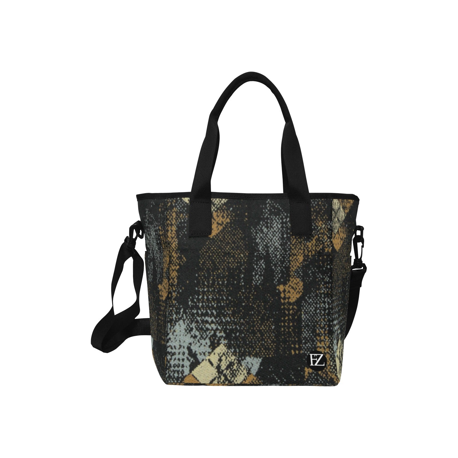 fz lunch bag - abstract insulated lunch tote bag with shoulder strap (model1724)