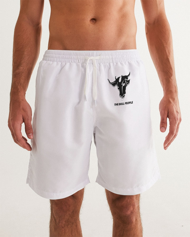 the white  bull men's swim trunk