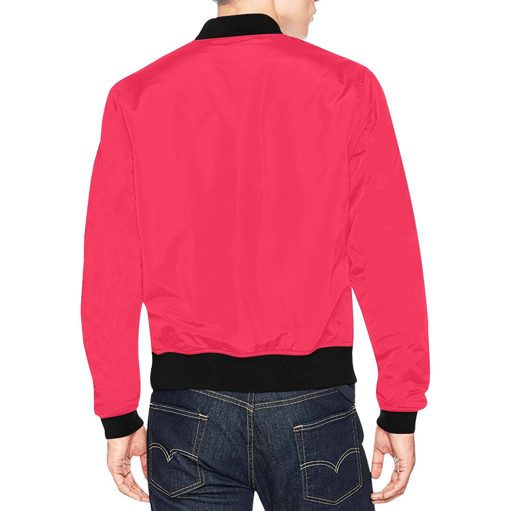 fz men's designer jacket- fuchsia men's all over print casual jacket (model h19)