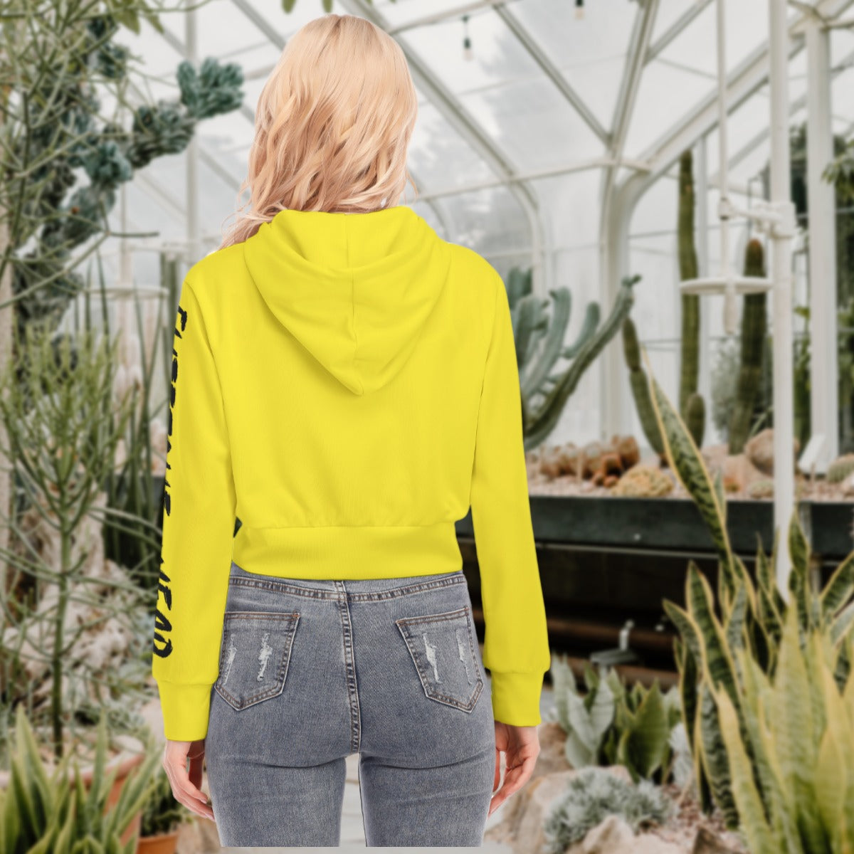 fz women's crop top hoodie with zipper