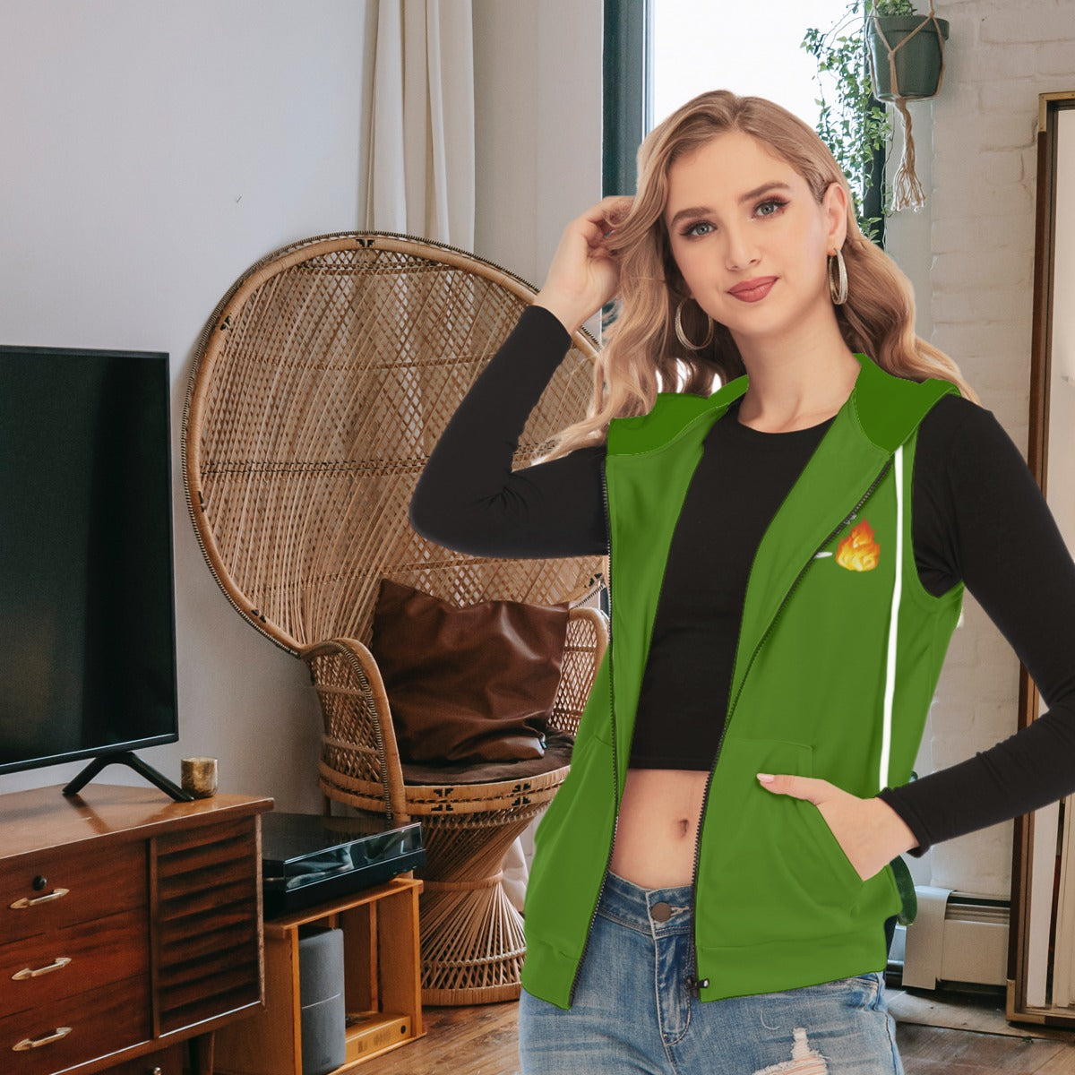 fz women's sleeveless hoodie