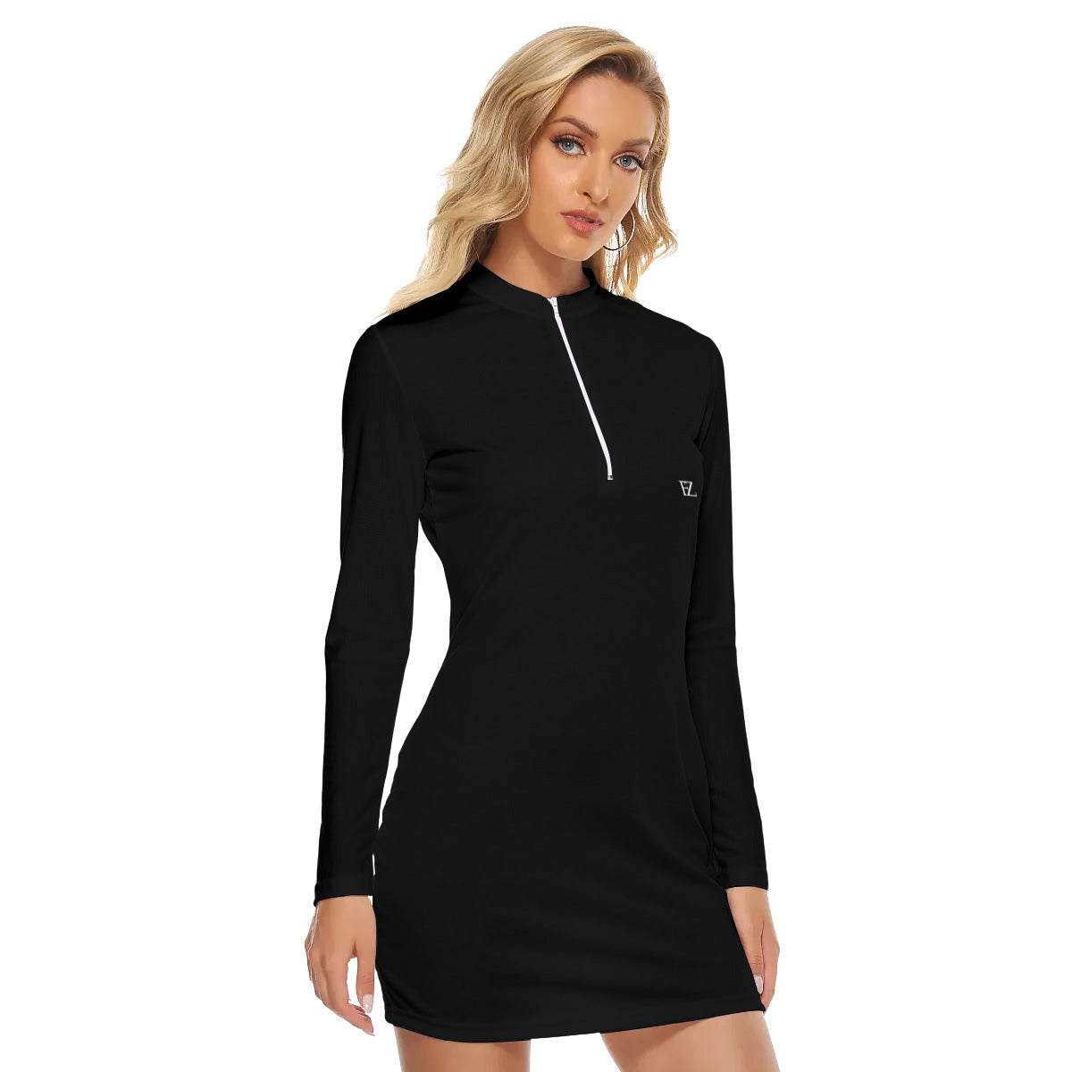 fz women's zip front tight dress