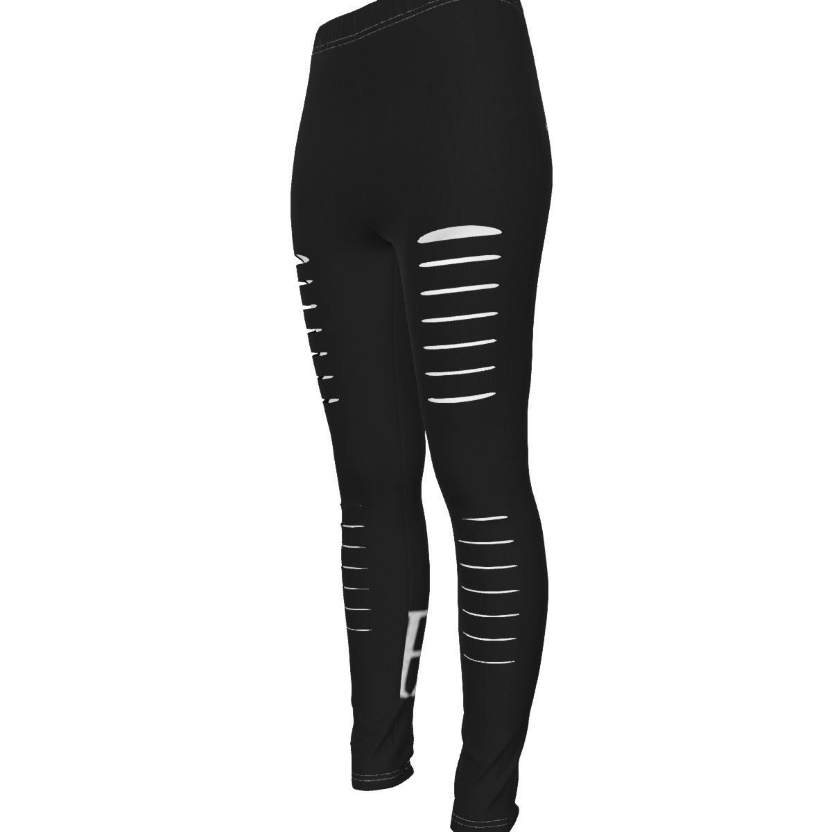 all-over print women's ripped leggings